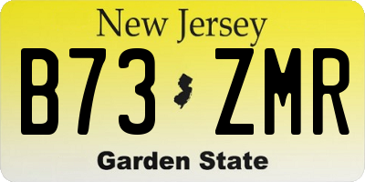 NJ license plate B73ZMR