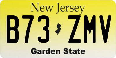 NJ license plate B73ZMV