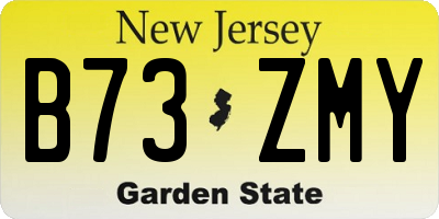 NJ license plate B73ZMY