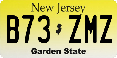 NJ license plate B73ZMZ