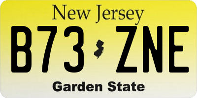 NJ license plate B73ZNE