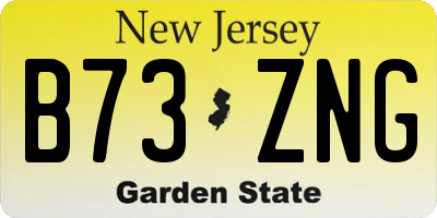 NJ license plate B73ZNG