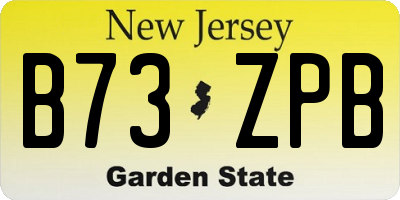 NJ license plate B73ZPB