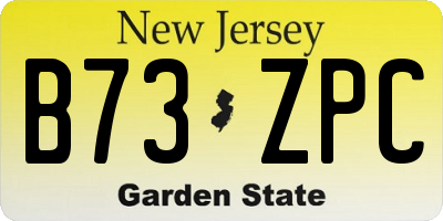 NJ license plate B73ZPC