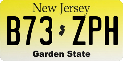 NJ license plate B73ZPH