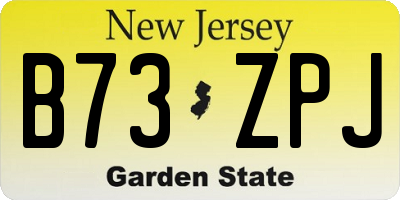 NJ license plate B73ZPJ