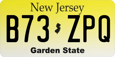 NJ license plate B73ZPQ