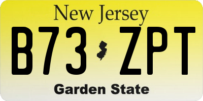 NJ license plate B73ZPT