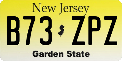 NJ license plate B73ZPZ
