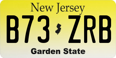 NJ license plate B73ZRB