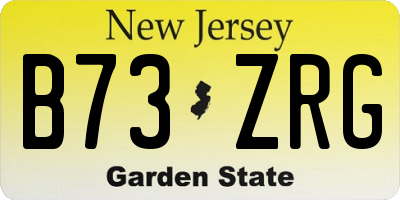 NJ license plate B73ZRG