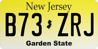 NJ license plate B73ZRJ
