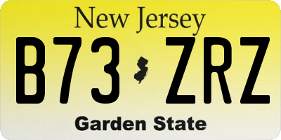 NJ license plate B73ZRZ