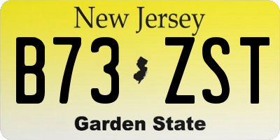 NJ license plate B73ZST