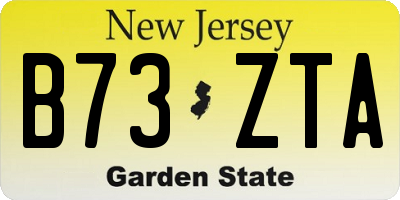 NJ license plate B73ZTA
