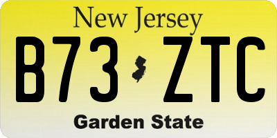 NJ license plate B73ZTC