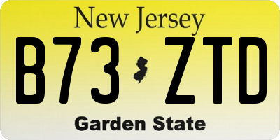 NJ license plate B73ZTD