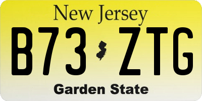 NJ license plate B73ZTG