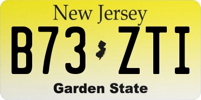 NJ license plate B73ZTI