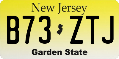 NJ license plate B73ZTJ