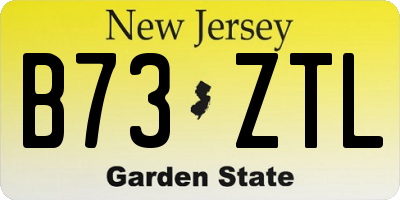 NJ license plate B73ZTL