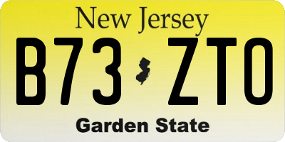NJ license plate B73ZTO