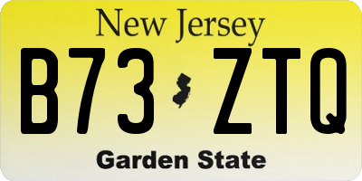 NJ license plate B73ZTQ