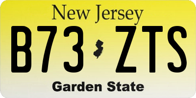 NJ license plate B73ZTS