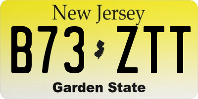NJ license plate B73ZTT