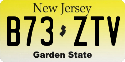NJ license plate B73ZTV
