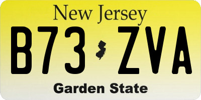 NJ license plate B73ZVA