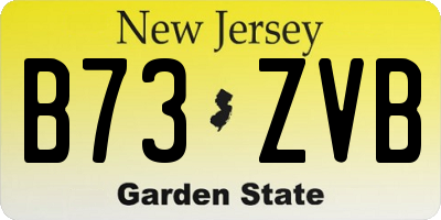 NJ license plate B73ZVB