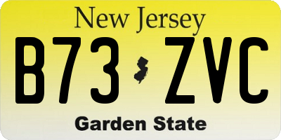 NJ license plate B73ZVC
