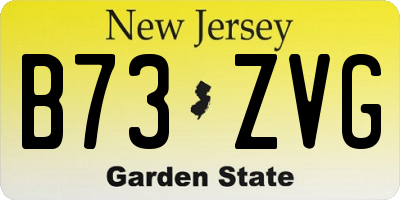 NJ license plate B73ZVG