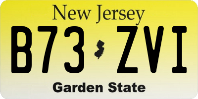 NJ license plate B73ZVI