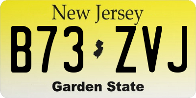 NJ license plate B73ZVJ