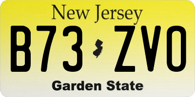 NJ license plate B73ZVO
