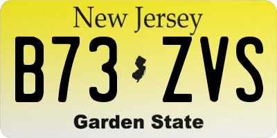 NJ license plate B73ZVS