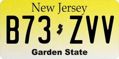 NJ license plate B73ZVV