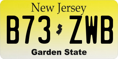 NJ license plate B73ZWB