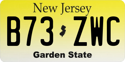 NJ license plate B73ZWC