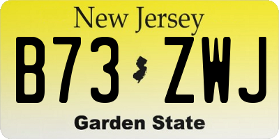 NJ license plate B73ZWJ