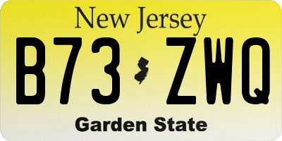 NJ license plate B73ZWQ