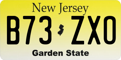 NJ license plate B73ZXO