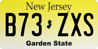 NJ license plate B73ZXS