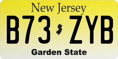 NJ license plate B73ZYB