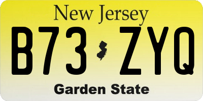 NJ license plate B73ZYQ