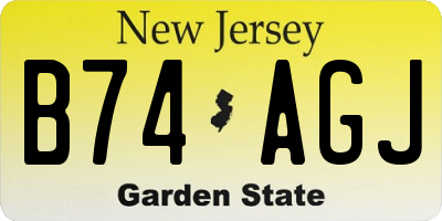 NJ license plate B74AGJ