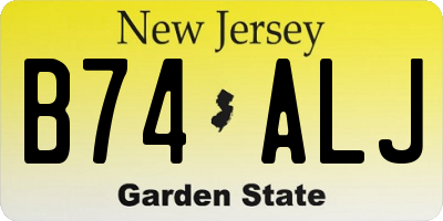 NJ license plate B74ALJ