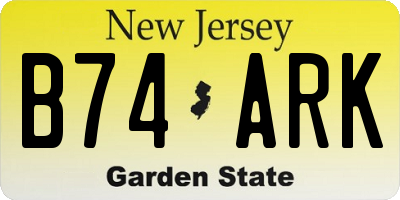 NJ license plate B74ARK